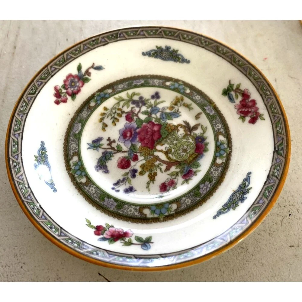 Paragon Tree of Kashmir Demitasse Teacup & Saucer Vintage Queen Elizabeth